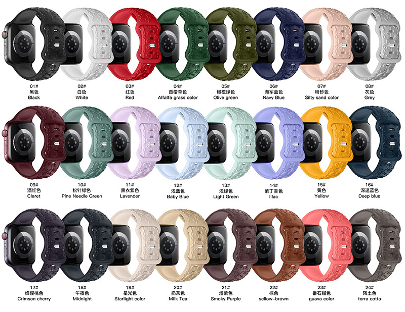 embossed silicone band embossed silicone band