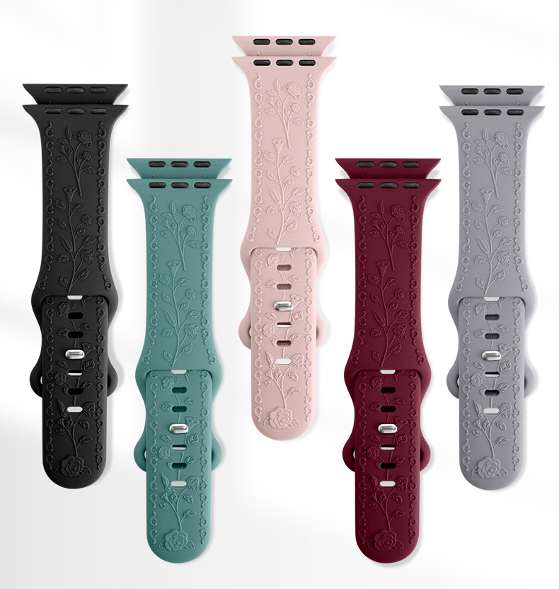 embossed silicone band embossed silicone band