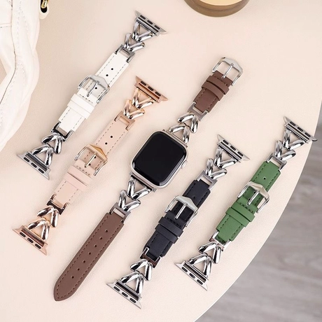Fashion Genuine Leather and Metal Splicing Band Fashion Genuine Leather and Metal Splicing Band
